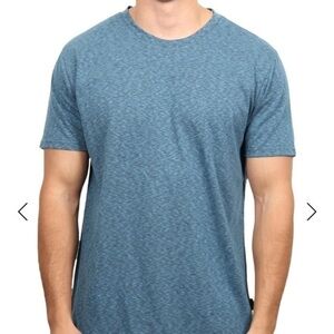 DIKOTOMY Basic Creweck Teal Black Shirt Size Large EUC #7997